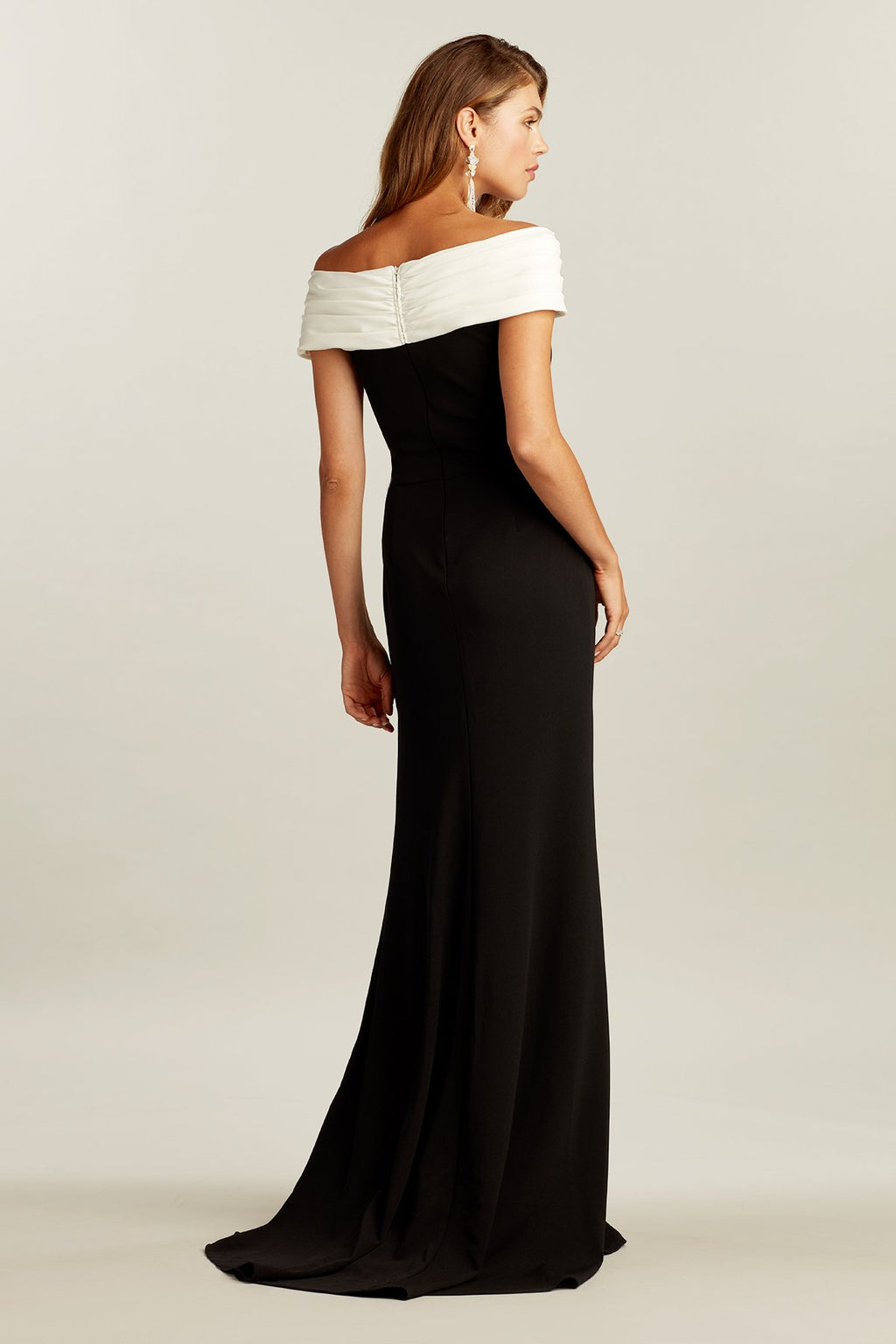 Marion Draped Crepe Gown