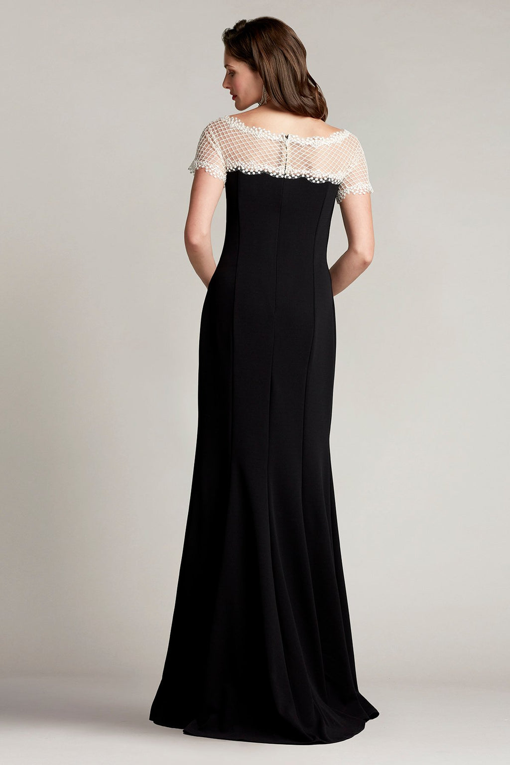 Thelma Contrast Illusion Crepe Gown
