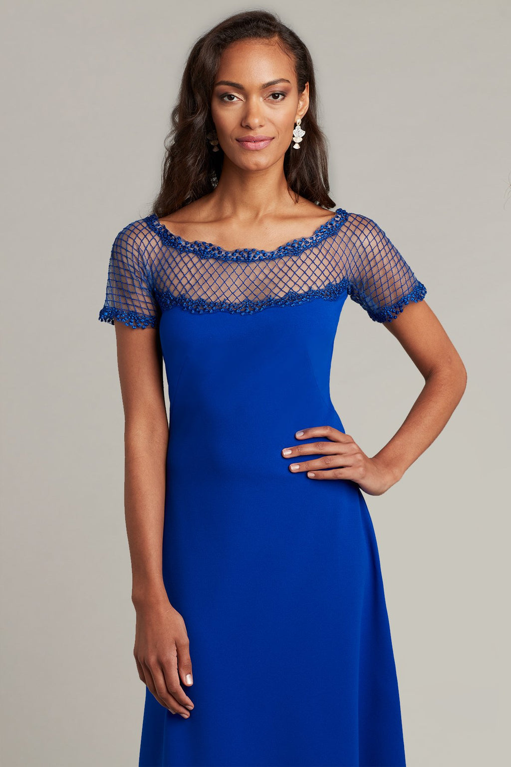 Wayne Illusion Crepe Dress