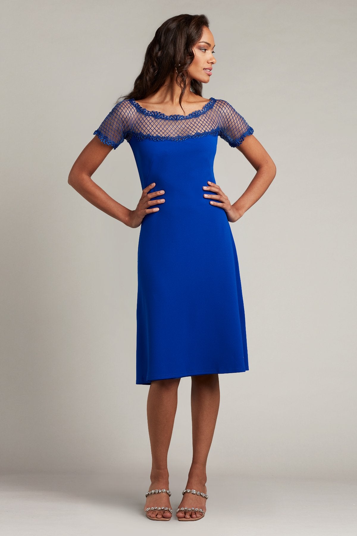 Wayne Illusion Crepe Dress