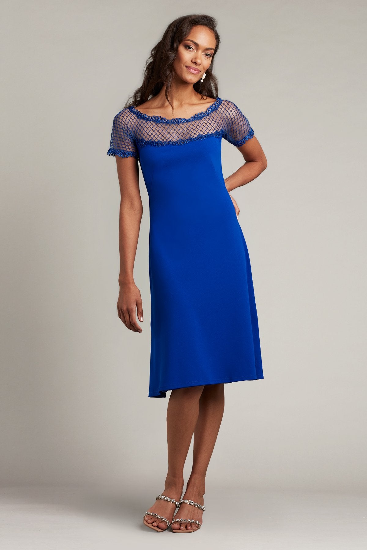 Wayne Illusion Crepe Dress