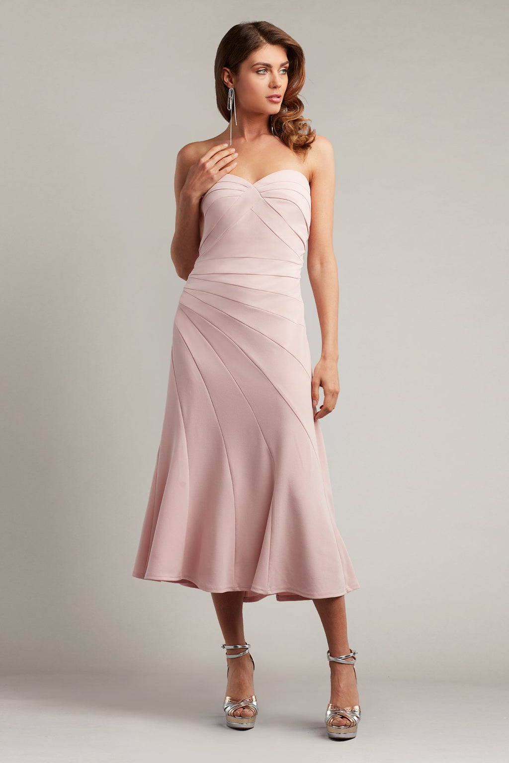 Wilma Strapless Crepe Dress