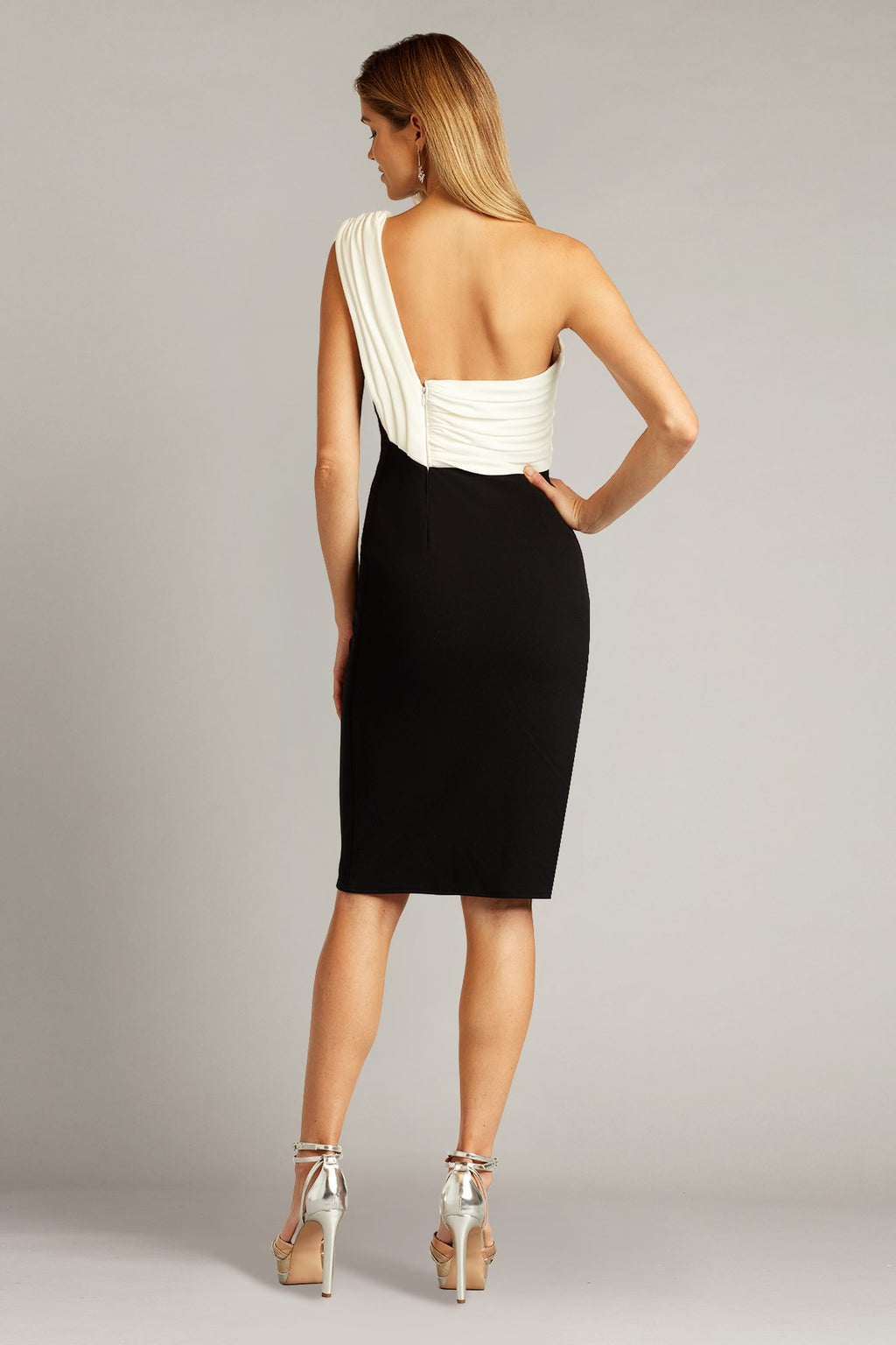 Marion Draped Crepe Gown