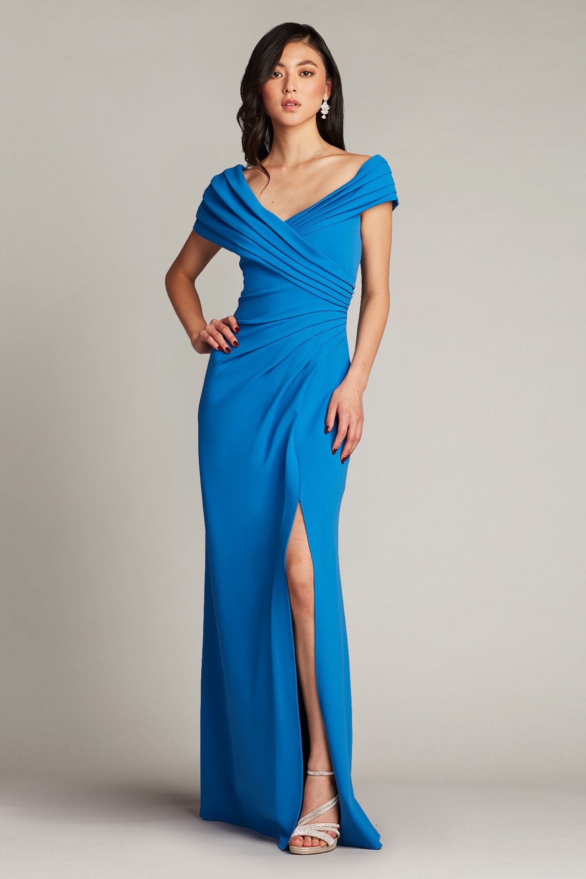 Danya Draped Crepe Gown