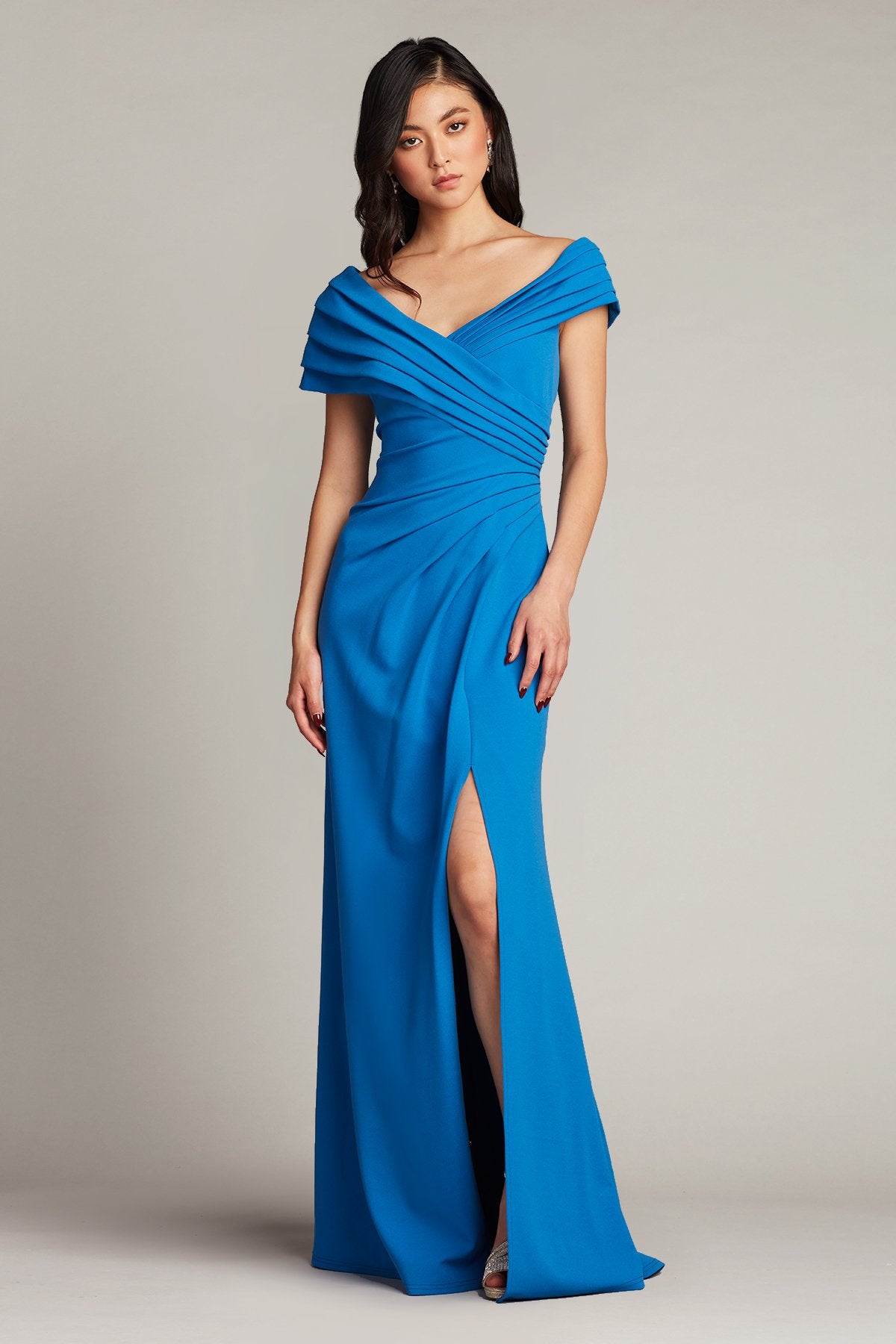 Danya Draped Crepe Gown
