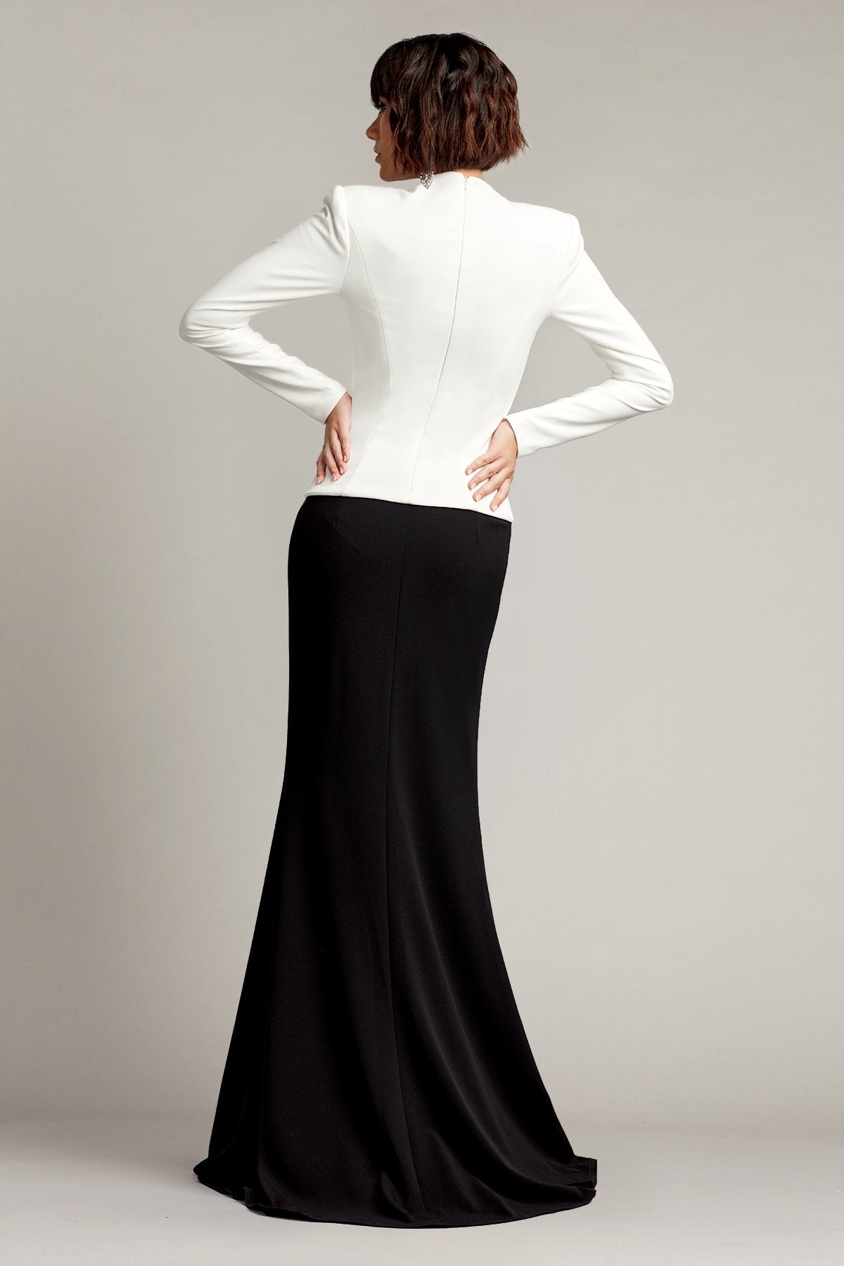 Atria Layered Twist-Drape Gown