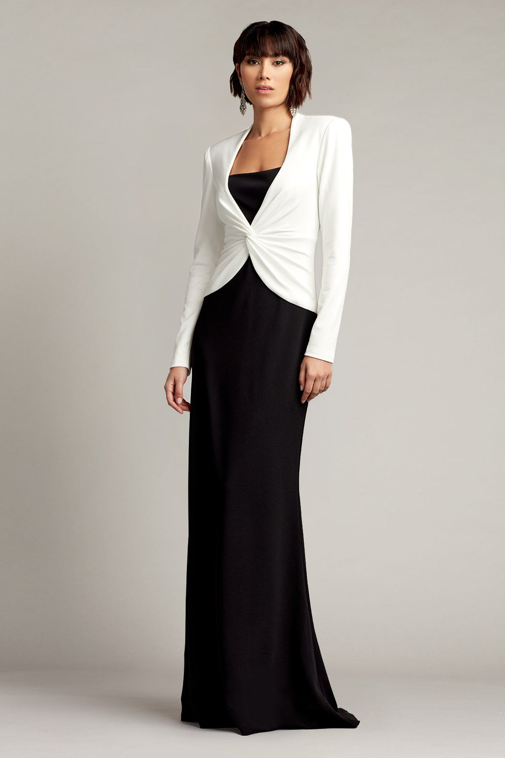 Atria Layered Twist-Drape Gown