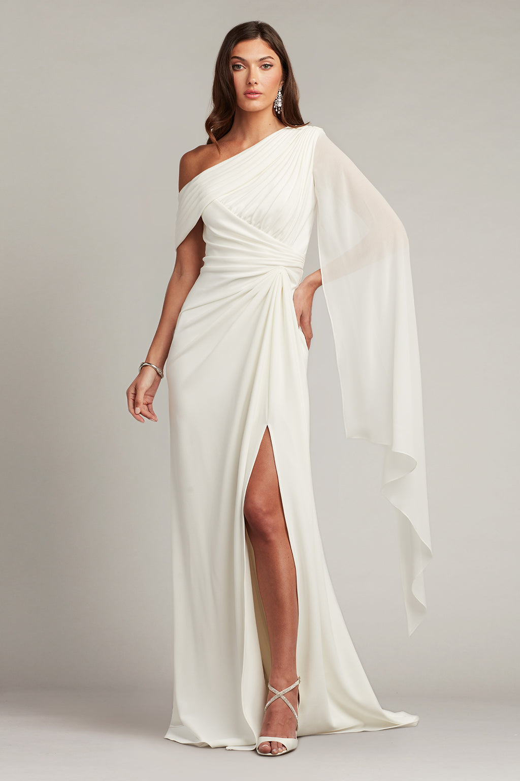 Quill Draped Cape Sleeve Gown – Tadashi Shoji Official Online Boutique Quill Draped Cape Sleeve Gown – Tadashi Shoji Official Online Boutique