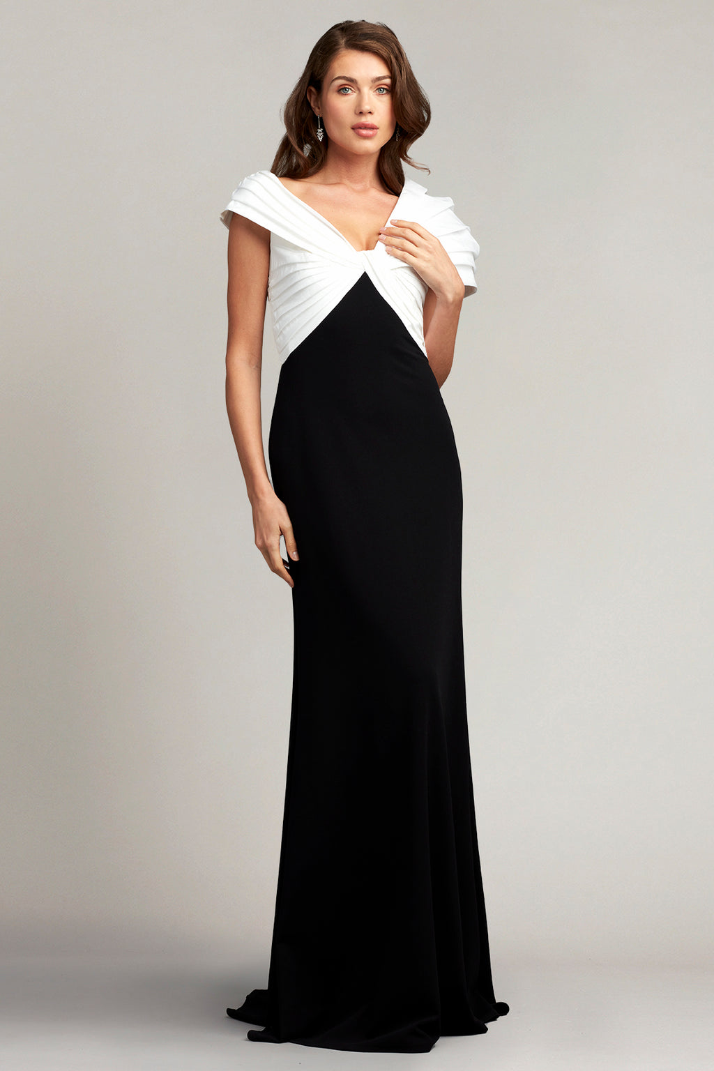 Humphrey Two-Tone Draped Bodice Gown