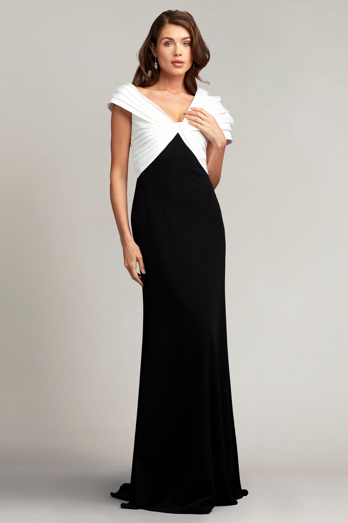 Humphrey Two-Tone Draped Bodice Gown