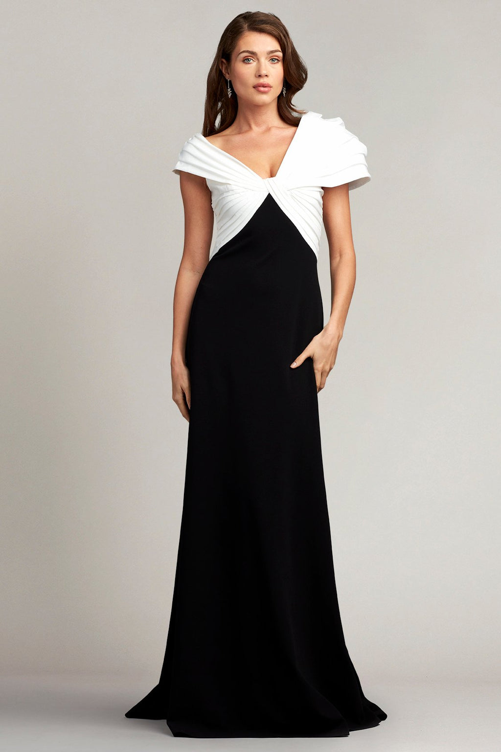 Humphrey Two-Tone Draped Bodice Gown