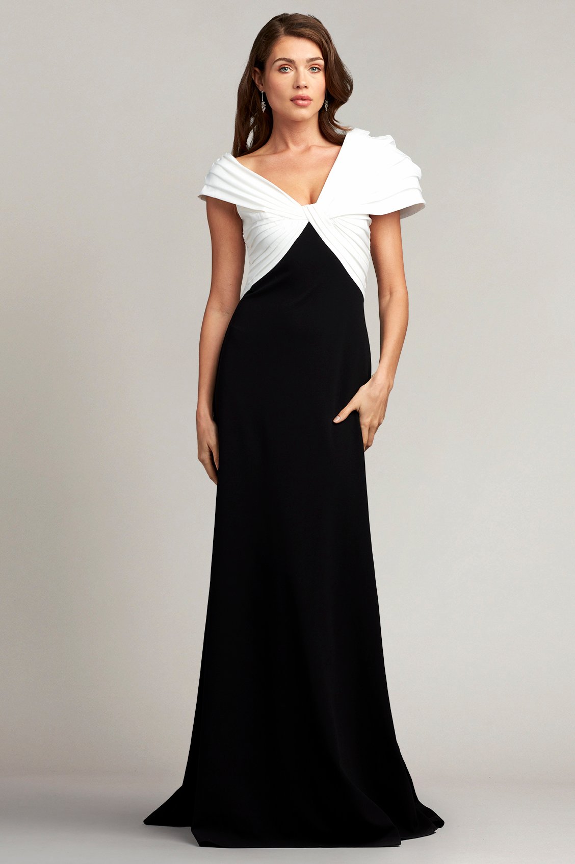 Humphrey Two-Tone Draped Bodice Gown
