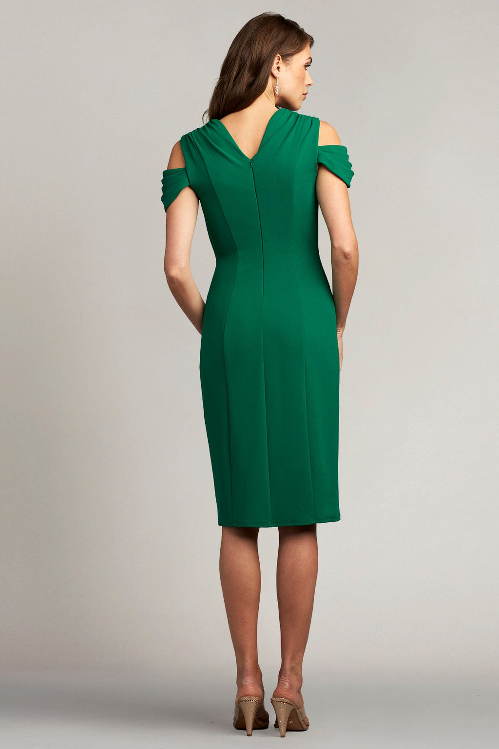 Emary Draped Cold-Shoulder Dress