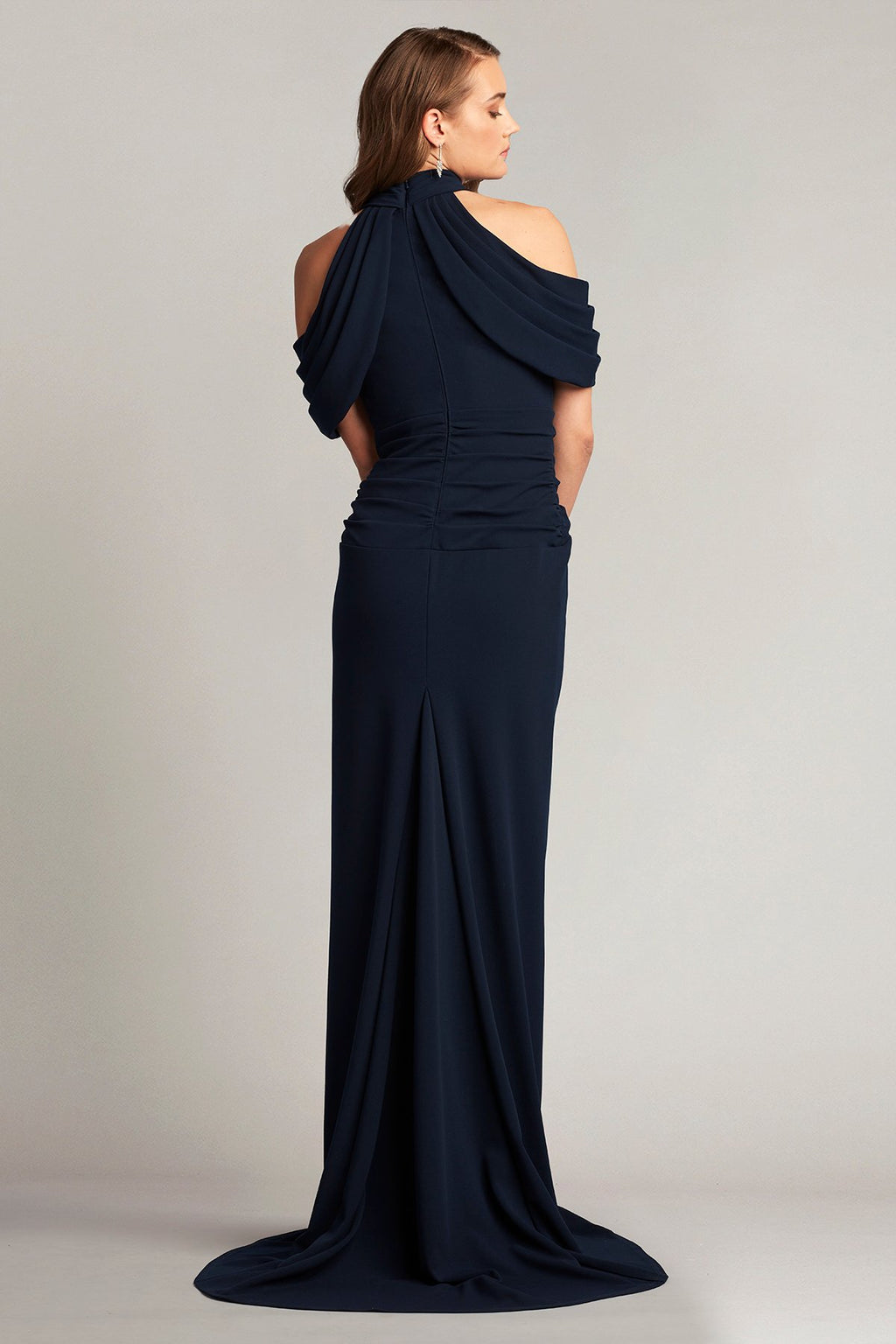 Pruitt Draped Cold-Shoulder Gown