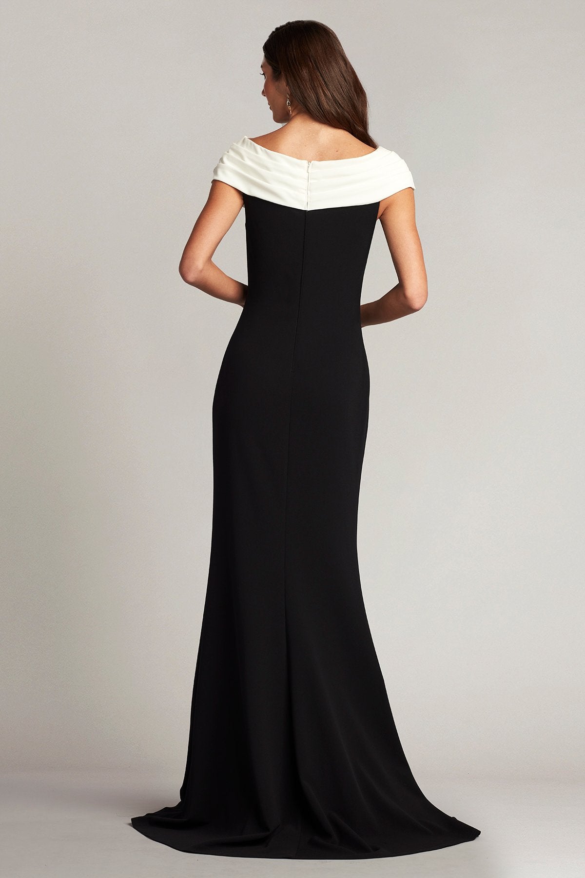 Maribel Draped V-Neck Gown