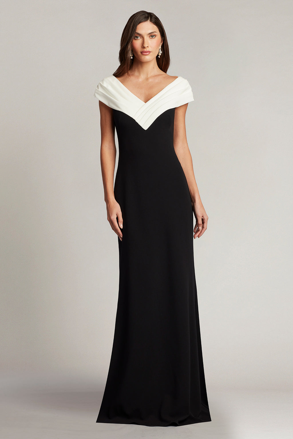 Maribel Draped V-Neck Gown