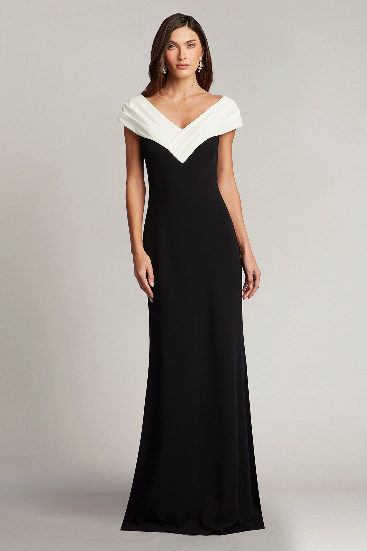 Maribel Draped V-Neck Gown
