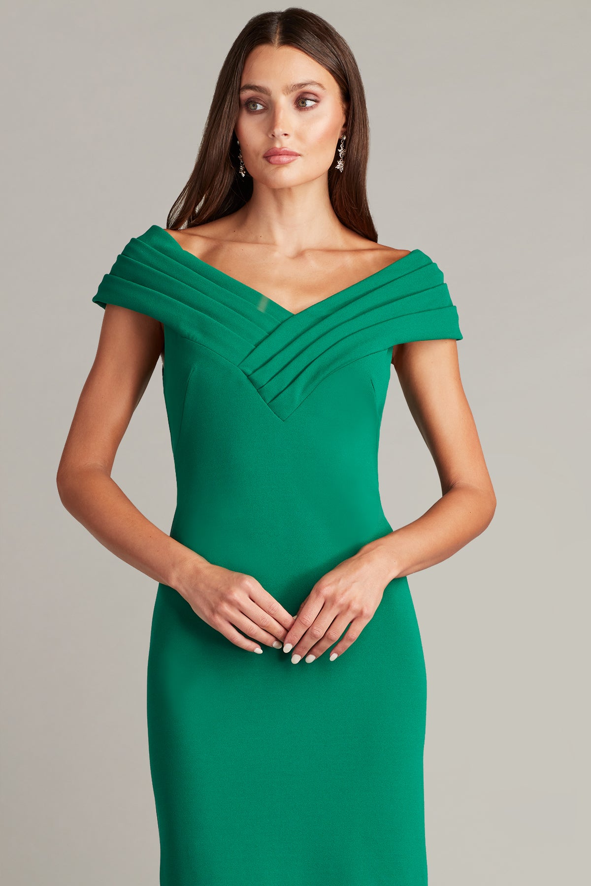 Maribel Draped V-Neck Dress