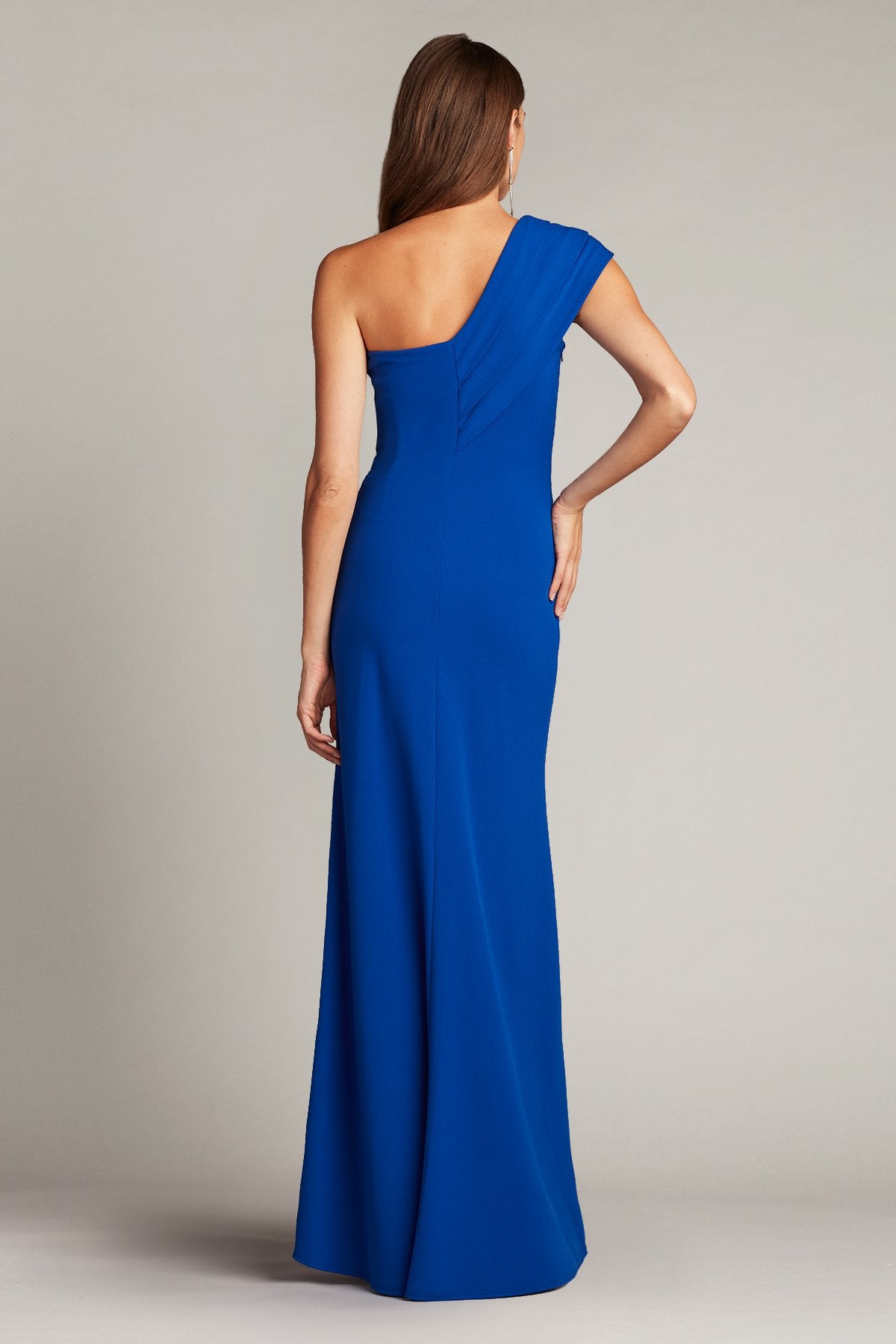 Tey One-Shoulder Draped Gown