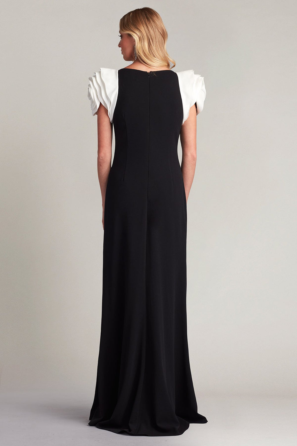 Maylee Rosette-Shoulder Gown