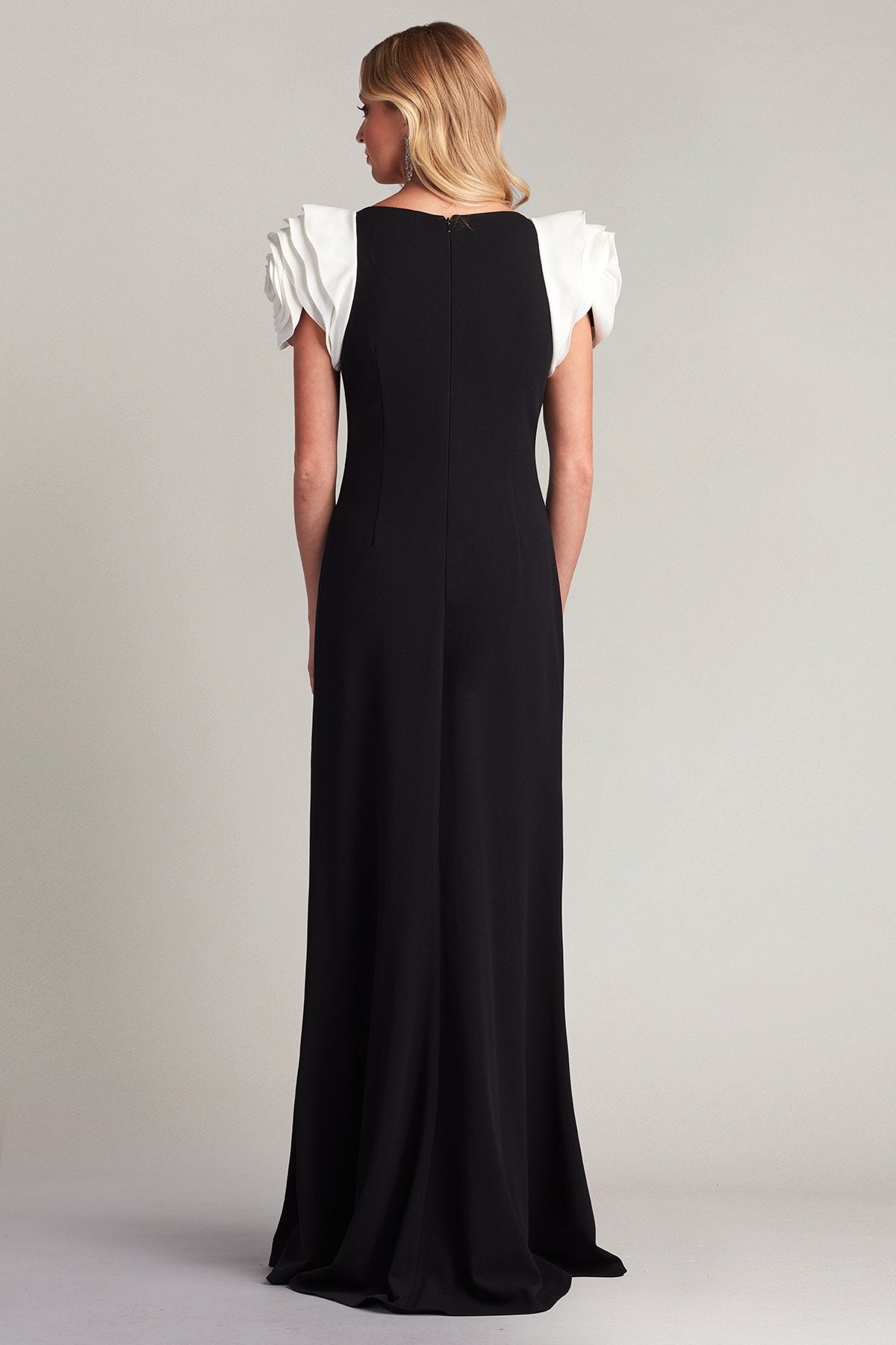 Maylee Rosette-Shoulder Gown