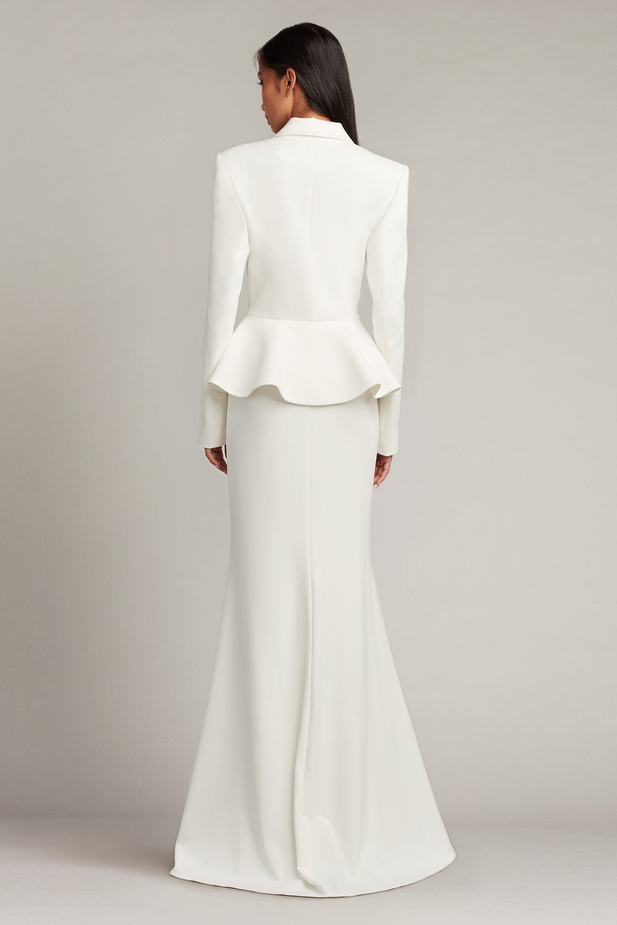 Gilles Peplum Tuxedo Bridal Gown