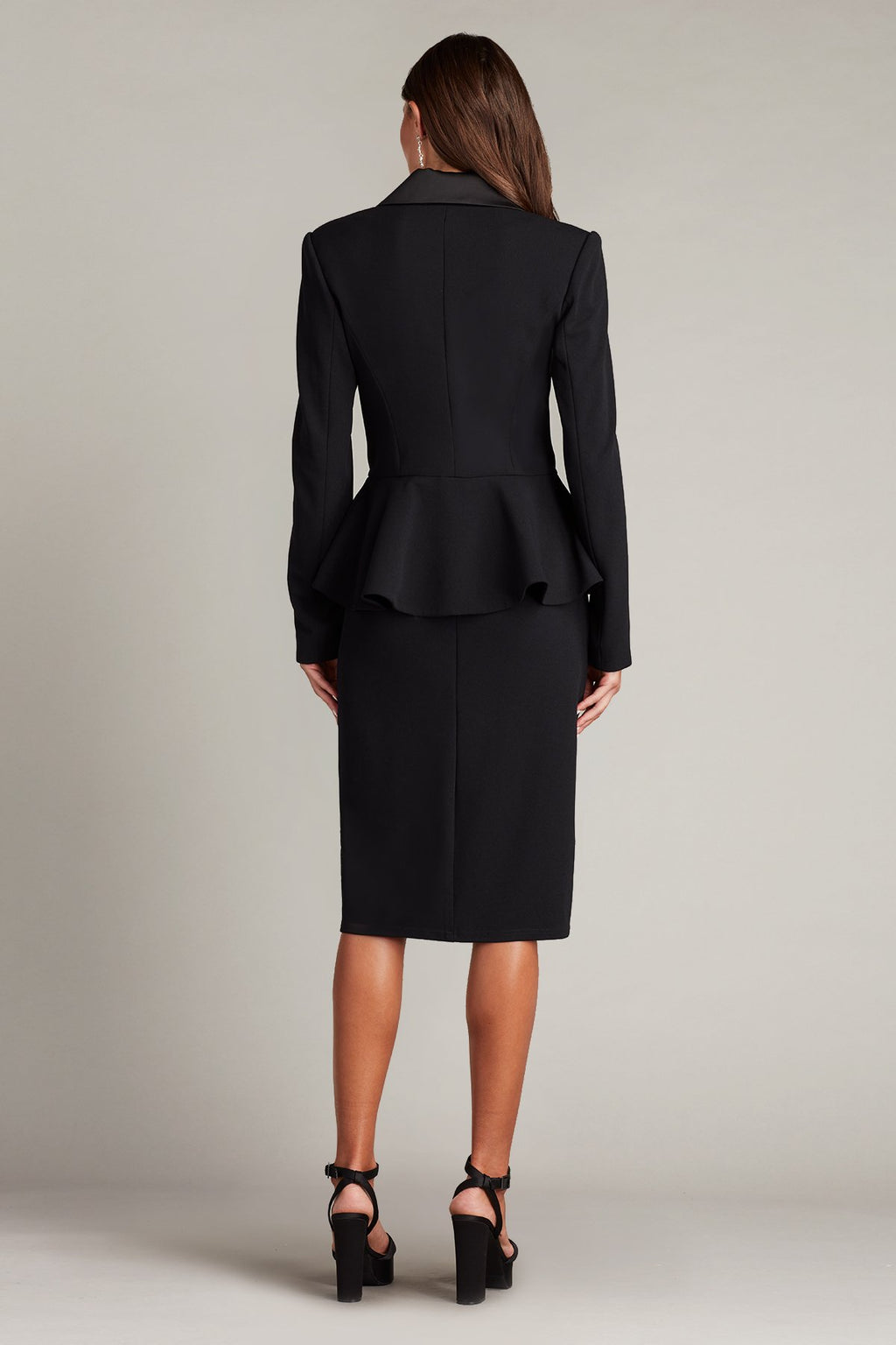 Gilles Peplum Tuxedo Dress