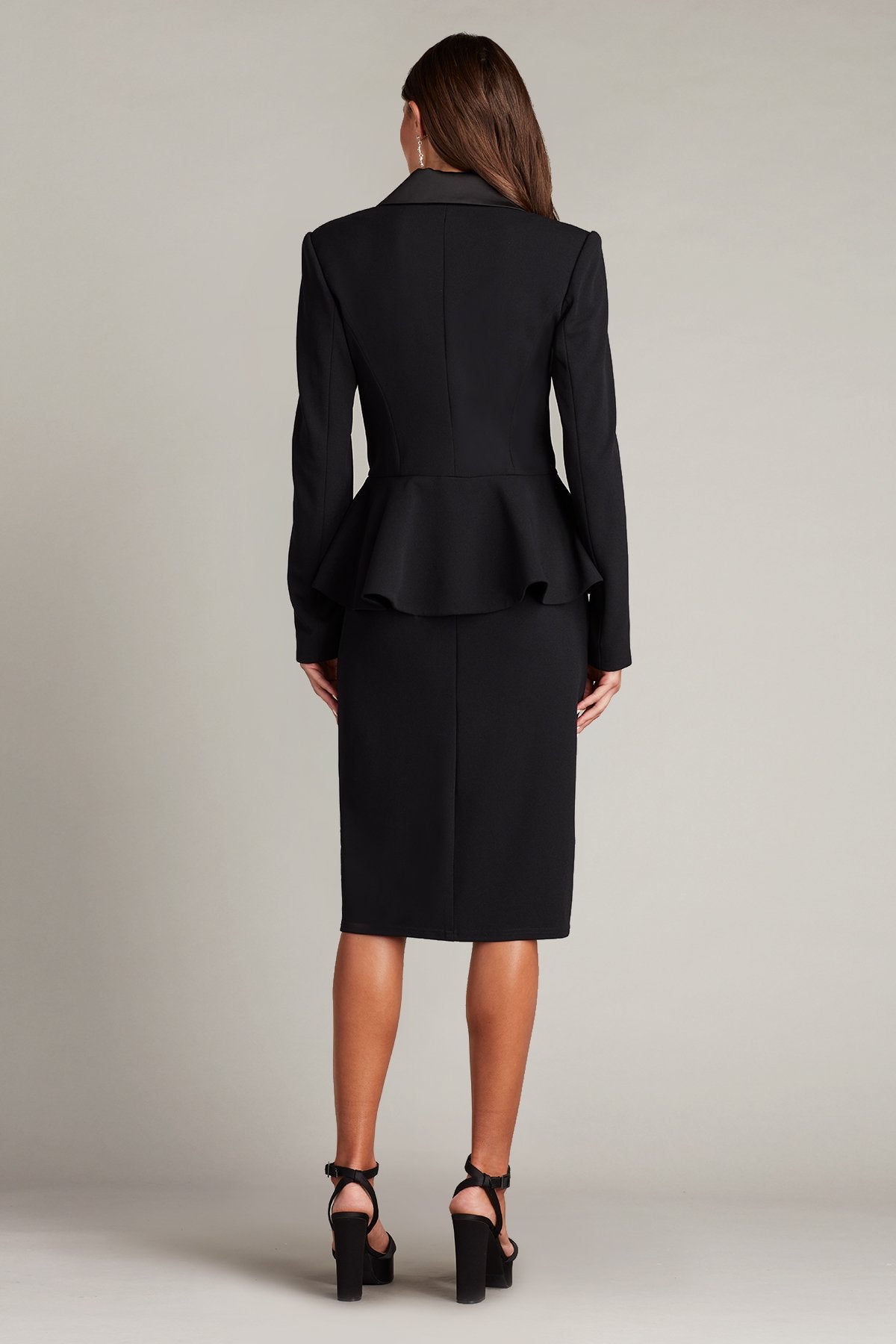Gilles Peplum Tuxedo Dress