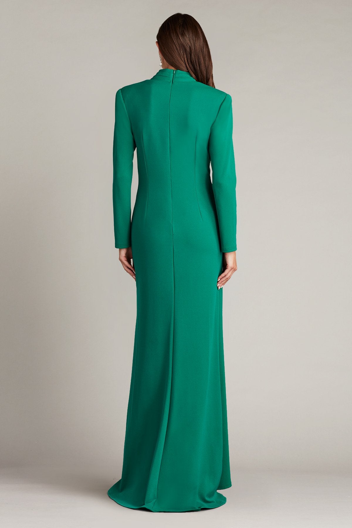 Markum Long-Sleeve Flounce Gown