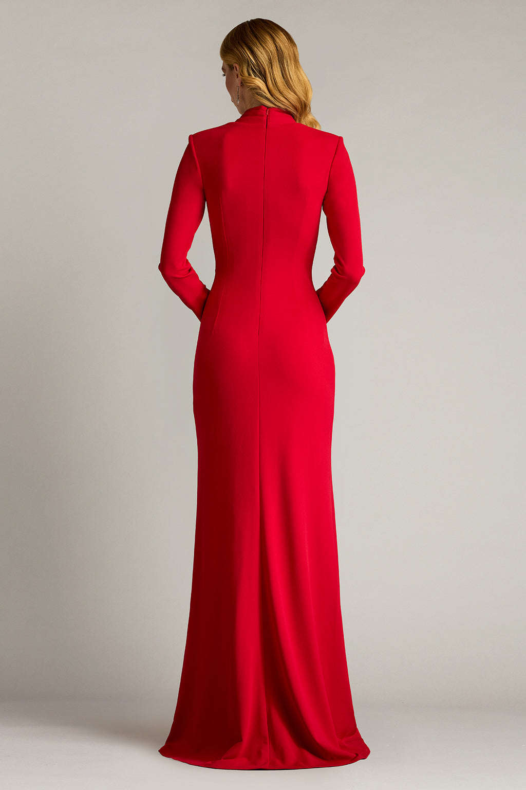 Markum Long-Sleeve Flounce Gown