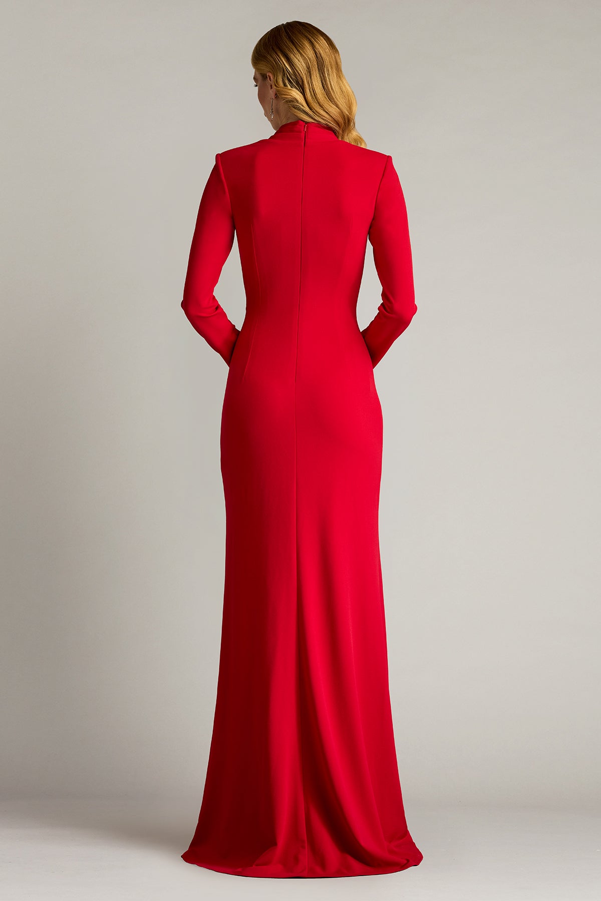 Markum Long-Sleeve Flounce Gown