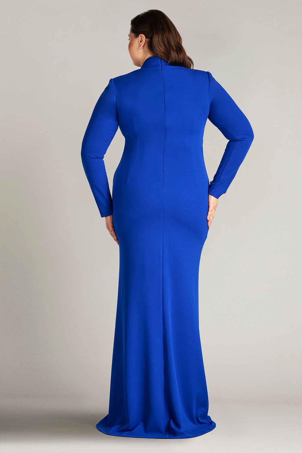 Markum Long-Sleeve Flounce Gown - PLUS SIZE