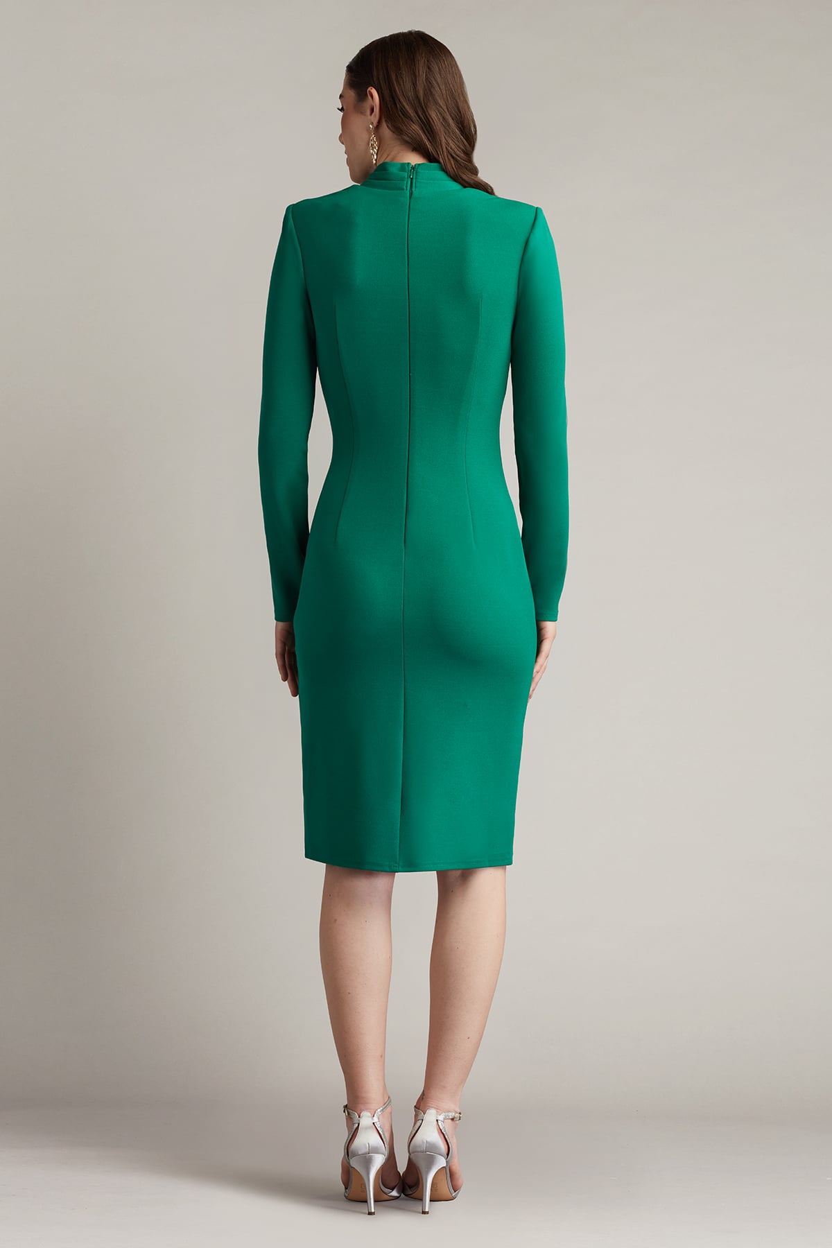 Markum Long-Sleeve Flounce Dress
