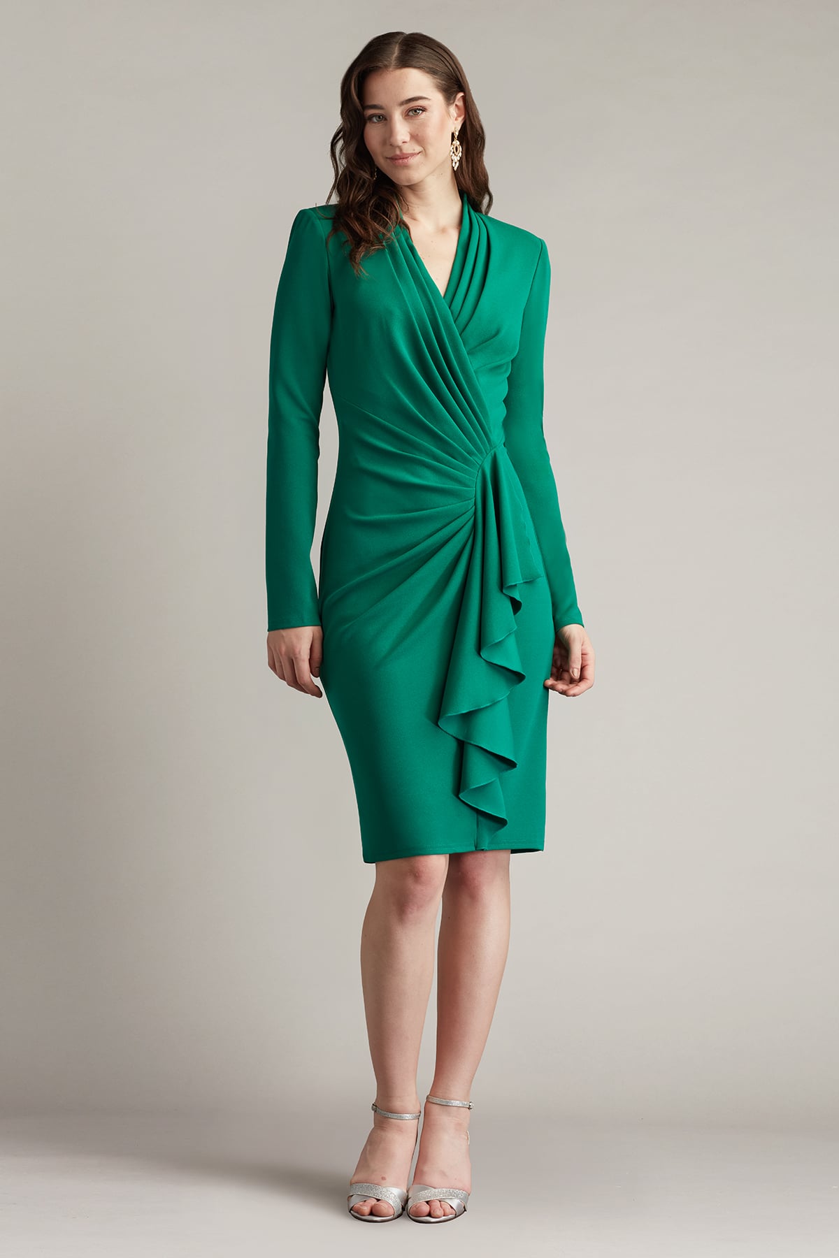 Markum Long-Sleeve Flounce Dress Tadashi Shoji Official Online Boutique Markum Long-Sleeve Flounce Dress Tadashi Shoji Official Online Boutique