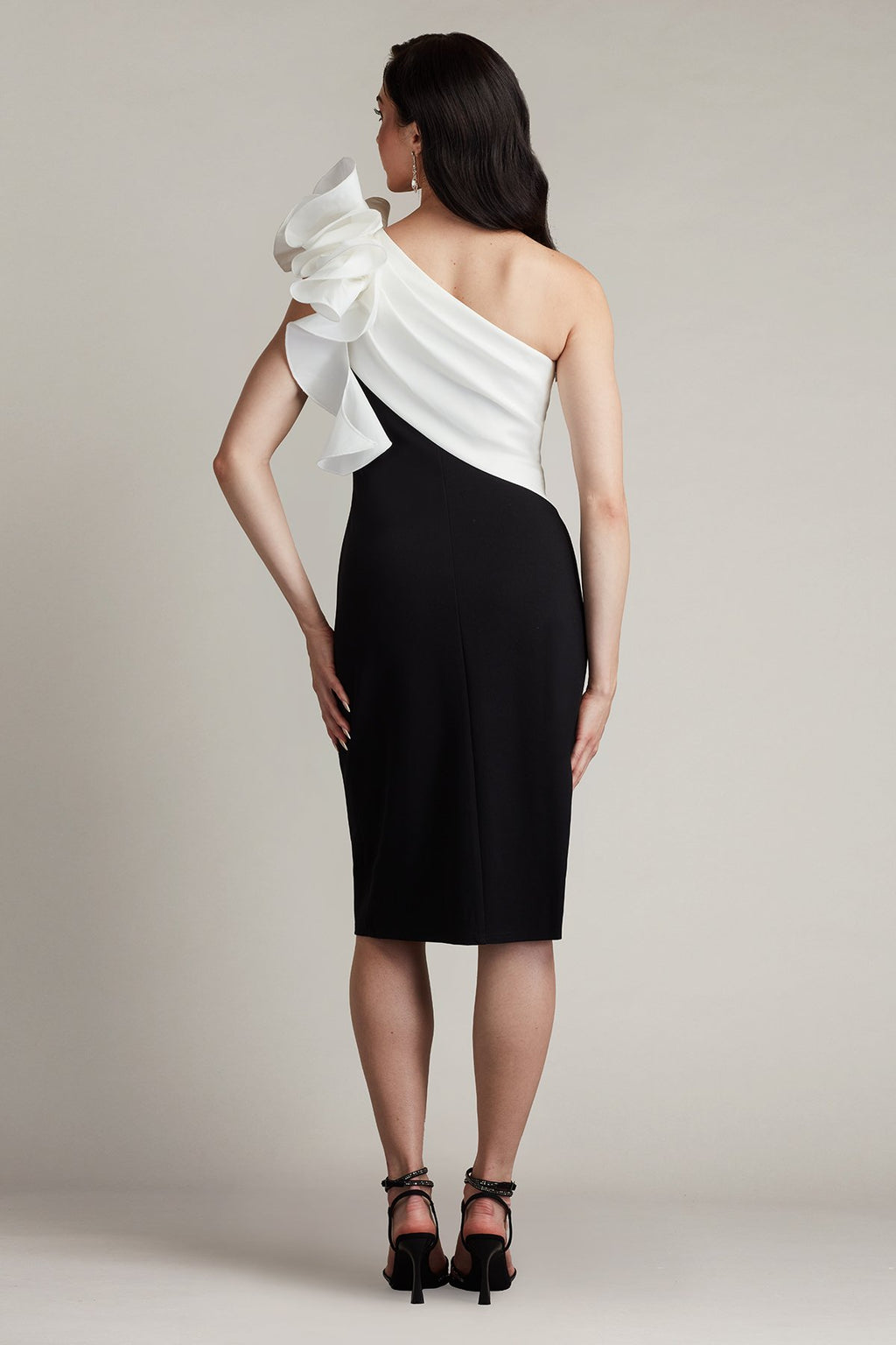 Aria One-Shoulder Ruffle Gown