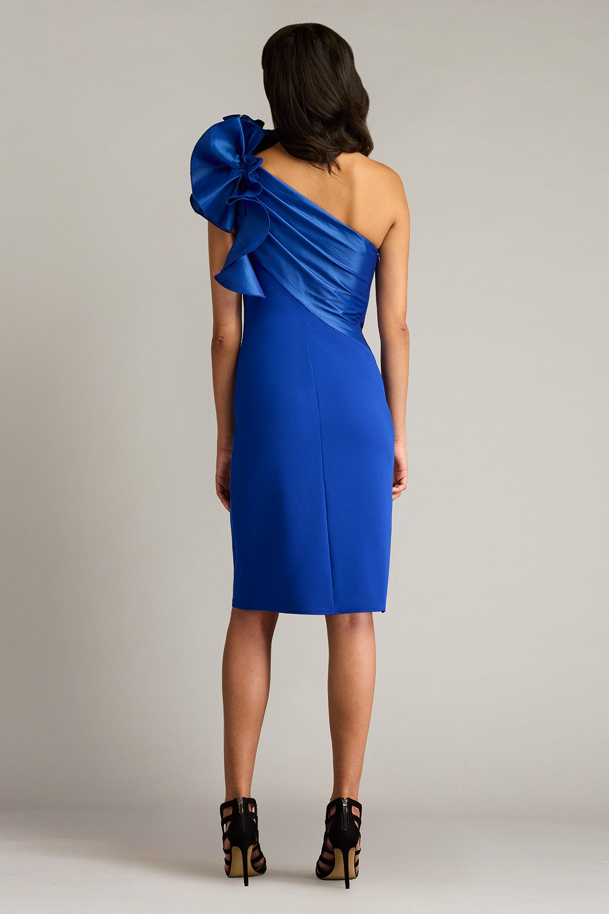 Aria One-Shoulder Ruffle Gown