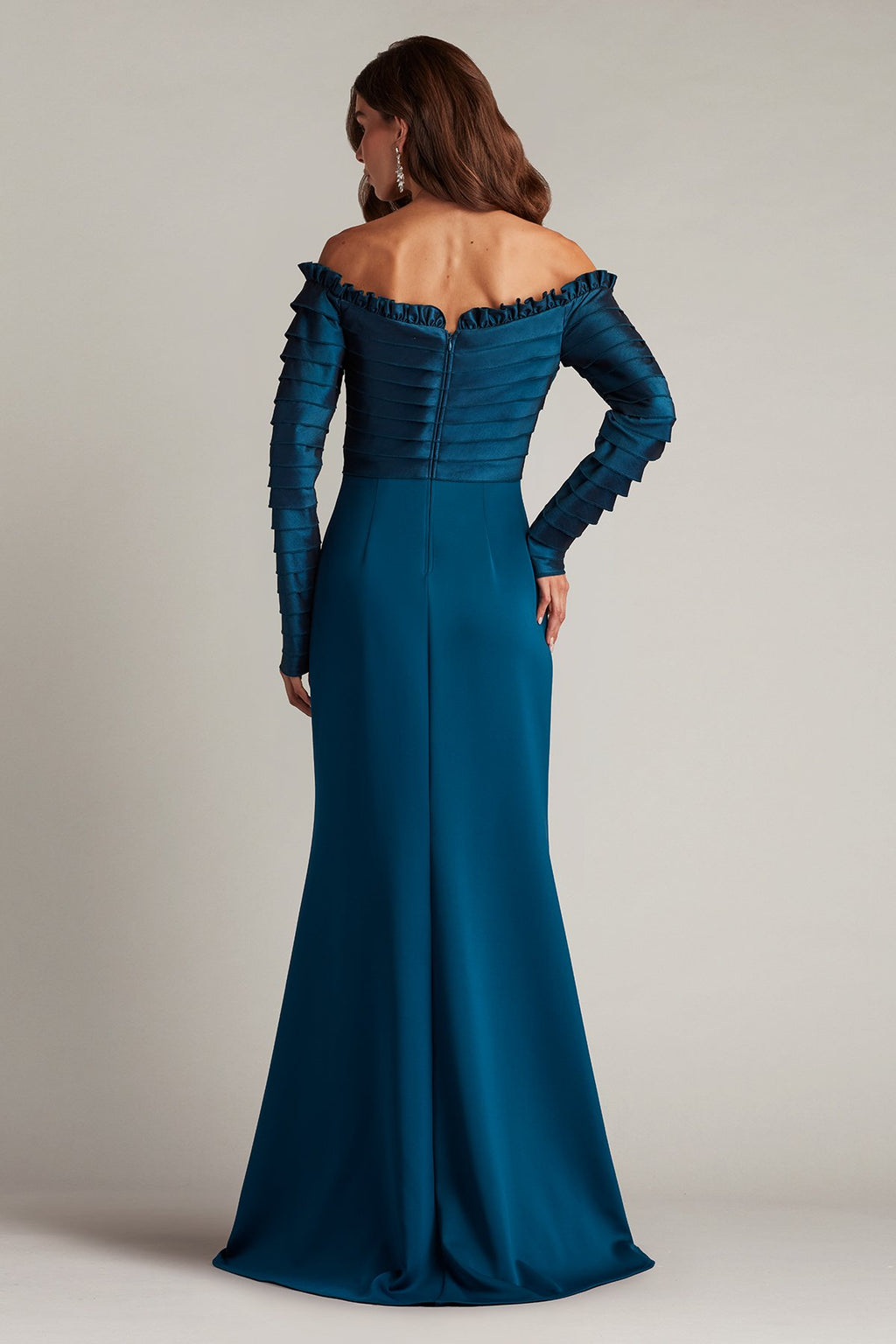 Neena Taffeta Banded Gown