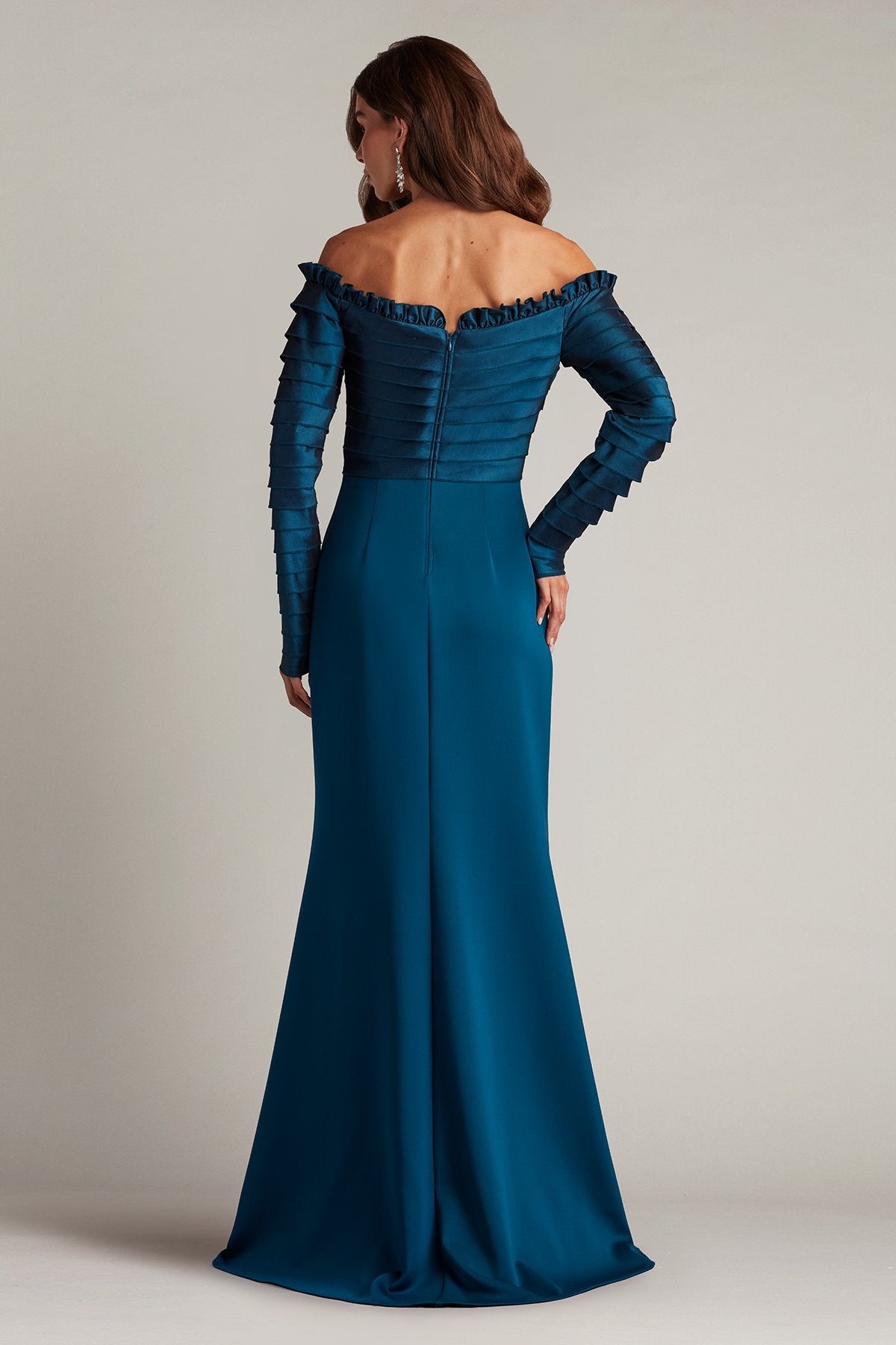 Neena Taffeta Banded Gown