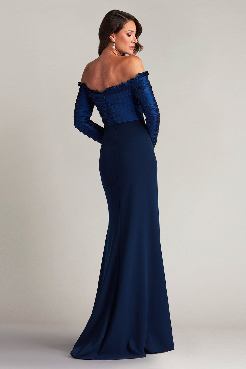 Neena Taffeta Banded Gown