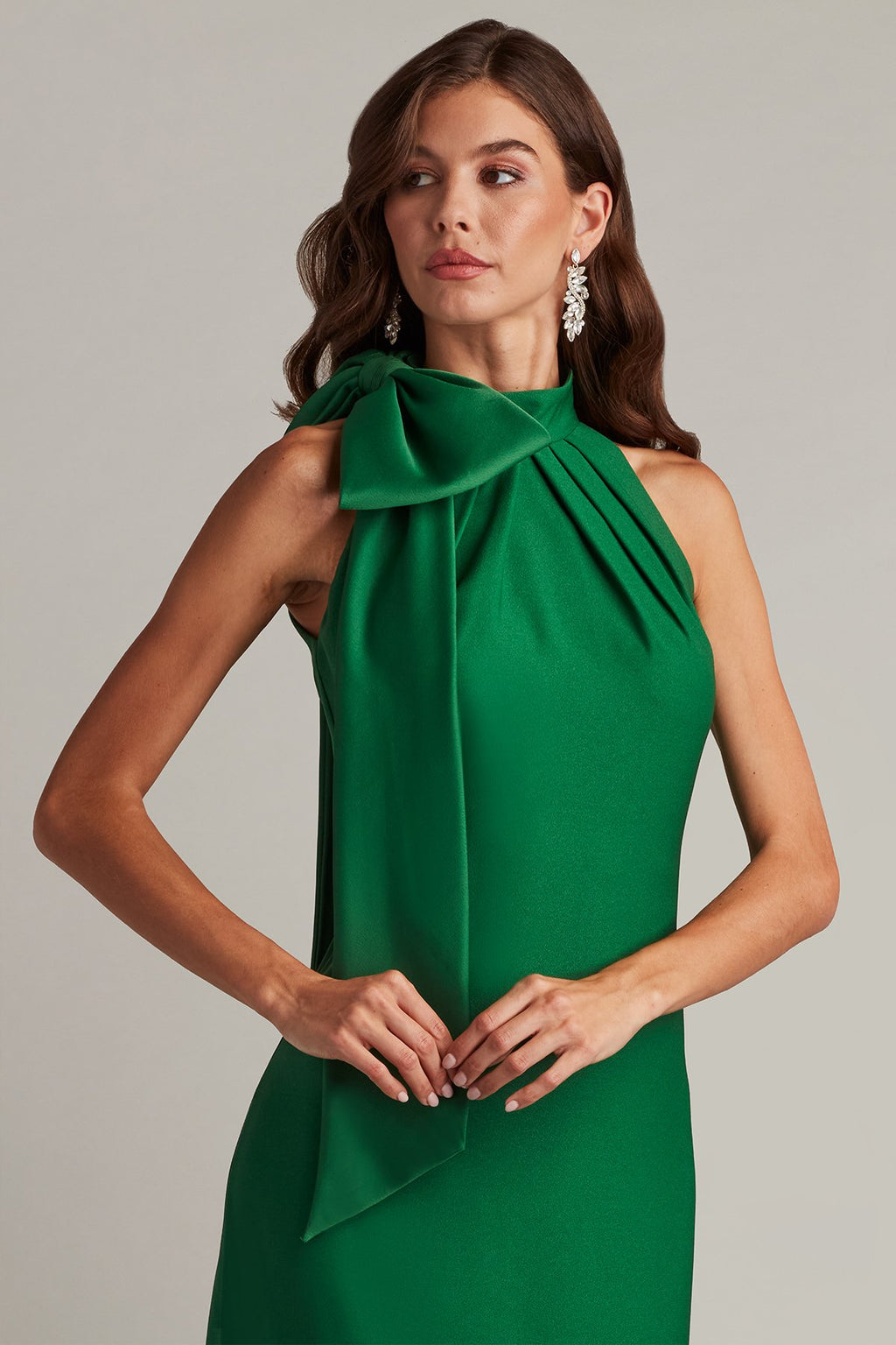 Sims Shoulder Bow Halter Gown Tadashi Shoji Official Online Boutique Sims Shoulder Bow Halter Gown Tadashi Shoji Official Online Boutique