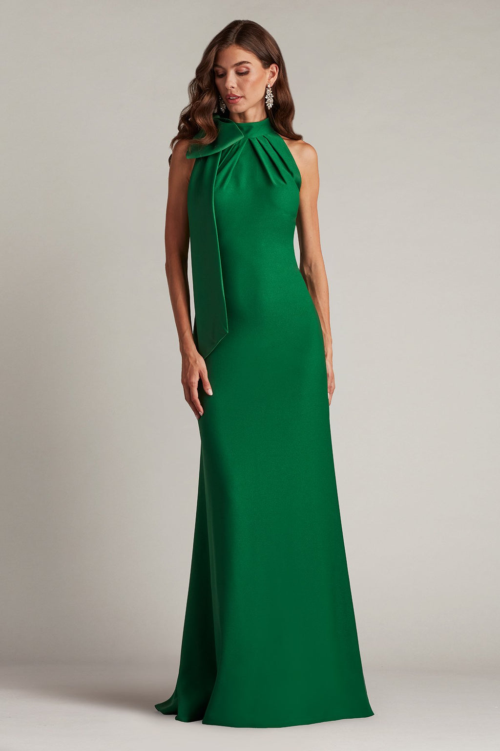 tadashi shoji halter dress Kaiti-Embroidered-Halter-Gown