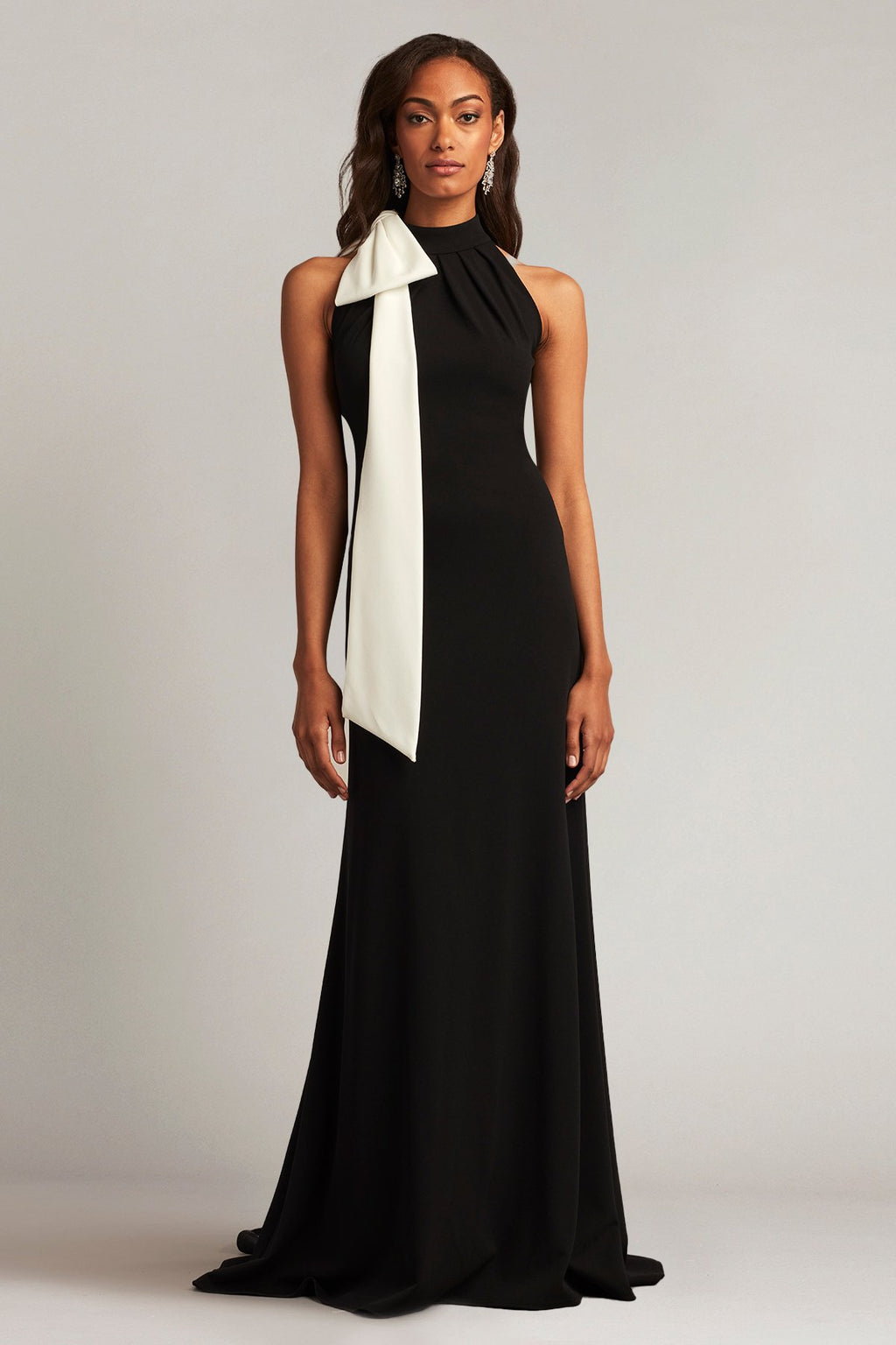 Sims Shoulder Bow Halter Gown