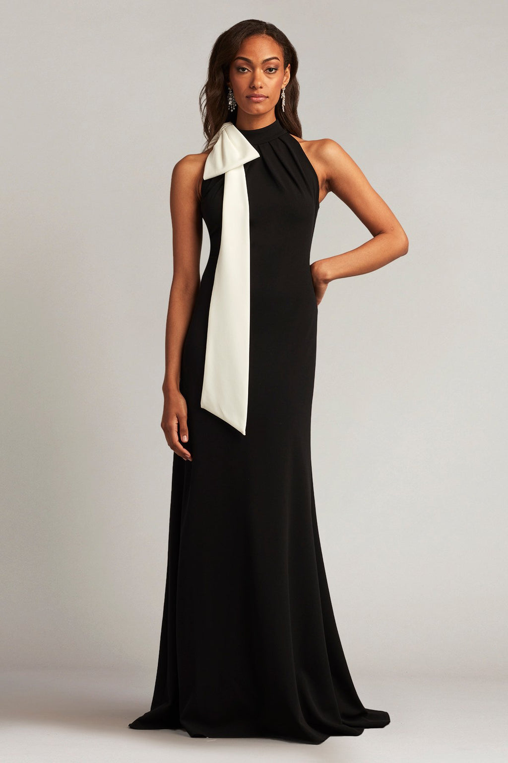 Sims Shoulder Bow Halter Gown