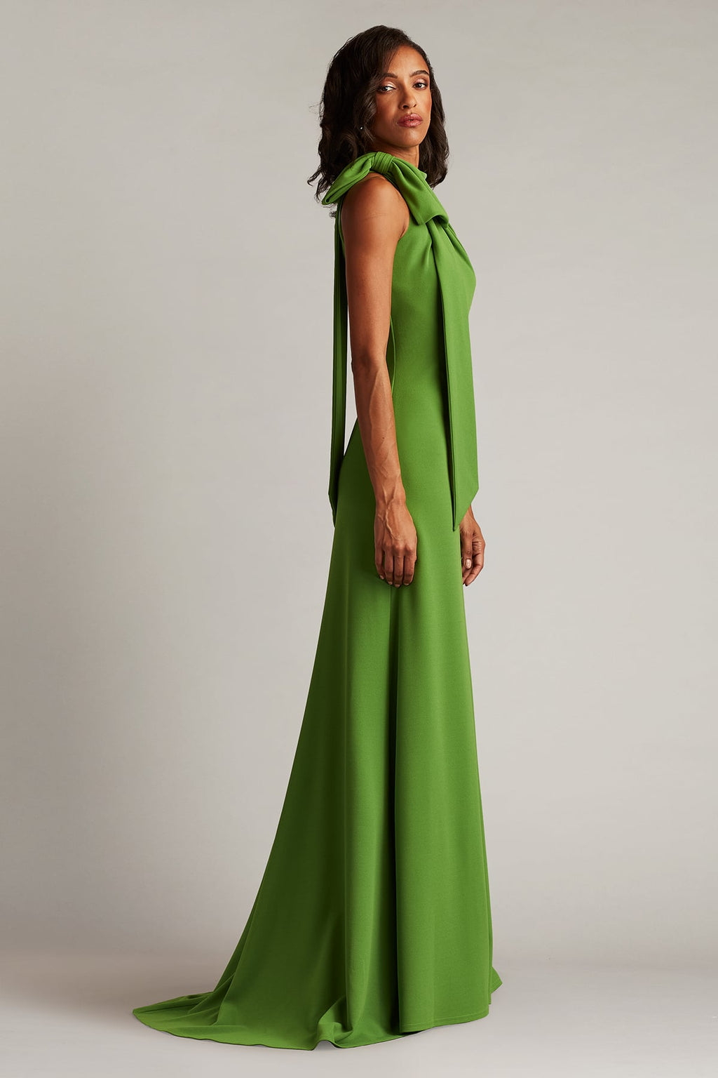 Sims Shoulder Bow Halter Gown