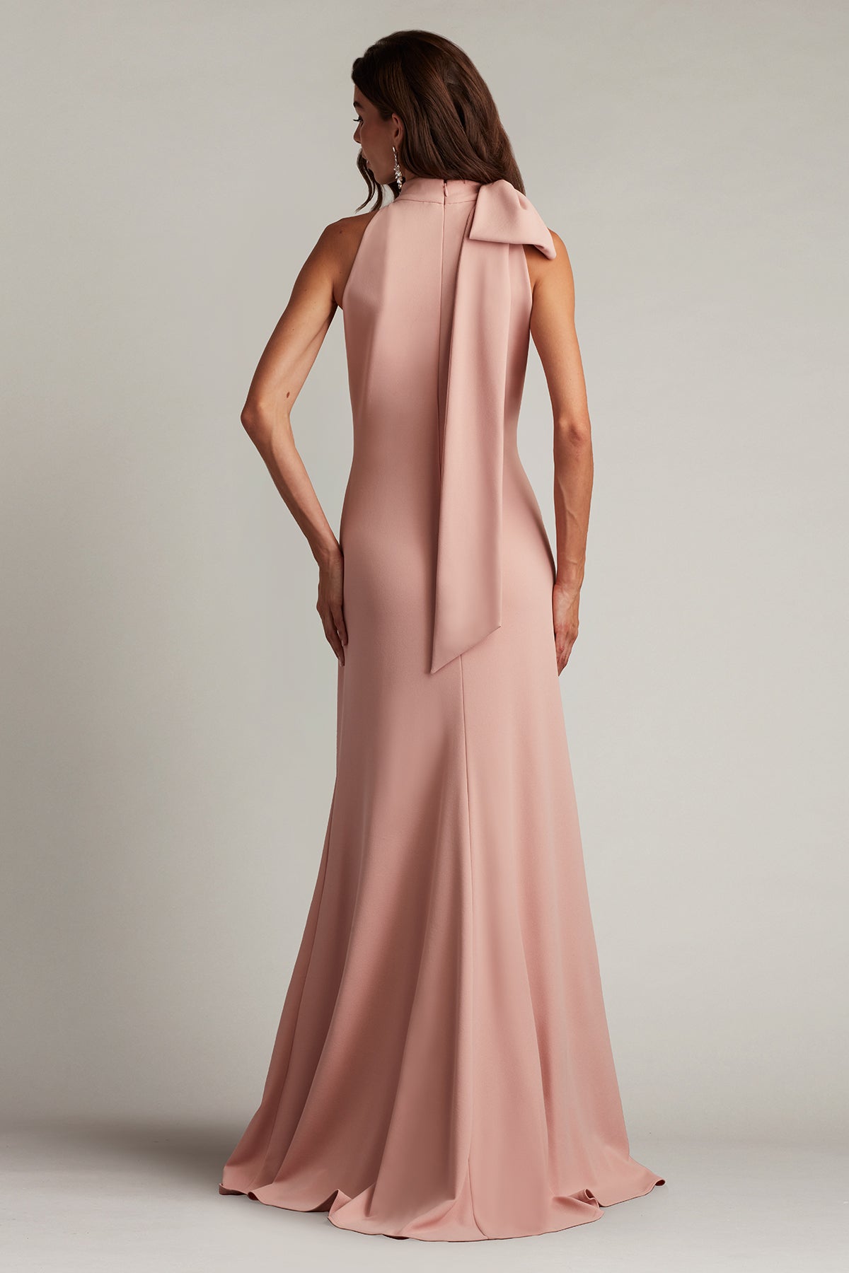 Sims Shoulder Bow Halter Gown