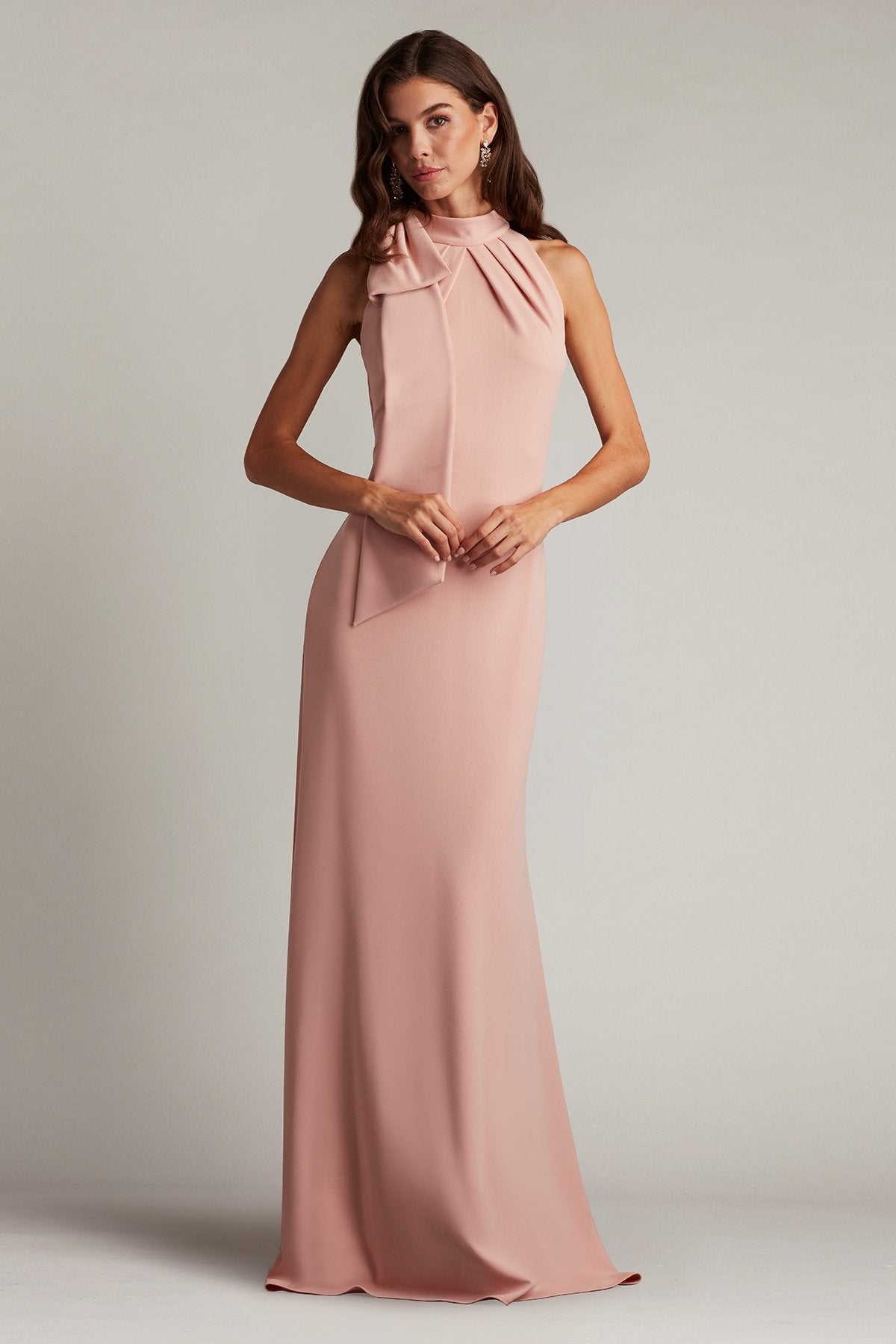 halter bow dress Catalina (Vintage Floral) Oversized bow detail Sims Shoulder Bow Halter Gown