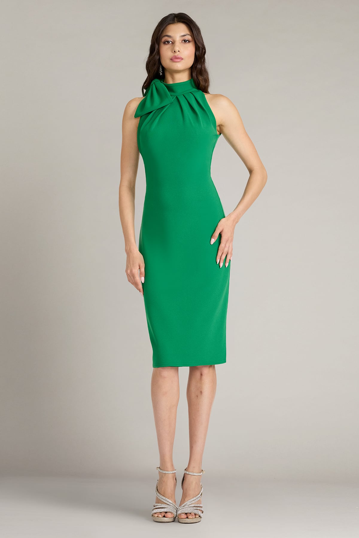 Sims Shoulder Bow Halter Dress