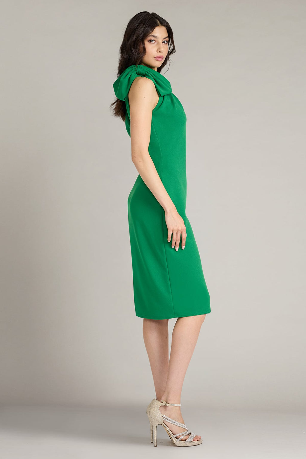Sims Shoulder Bow Halter Dress