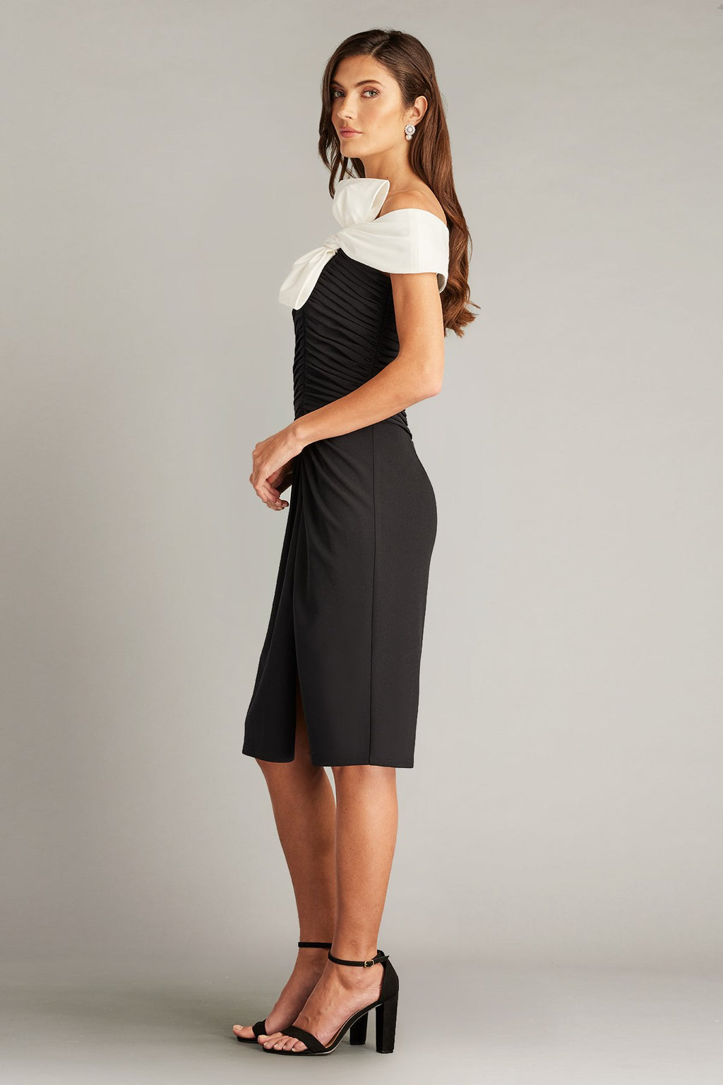 Darina Draped Bow Dress