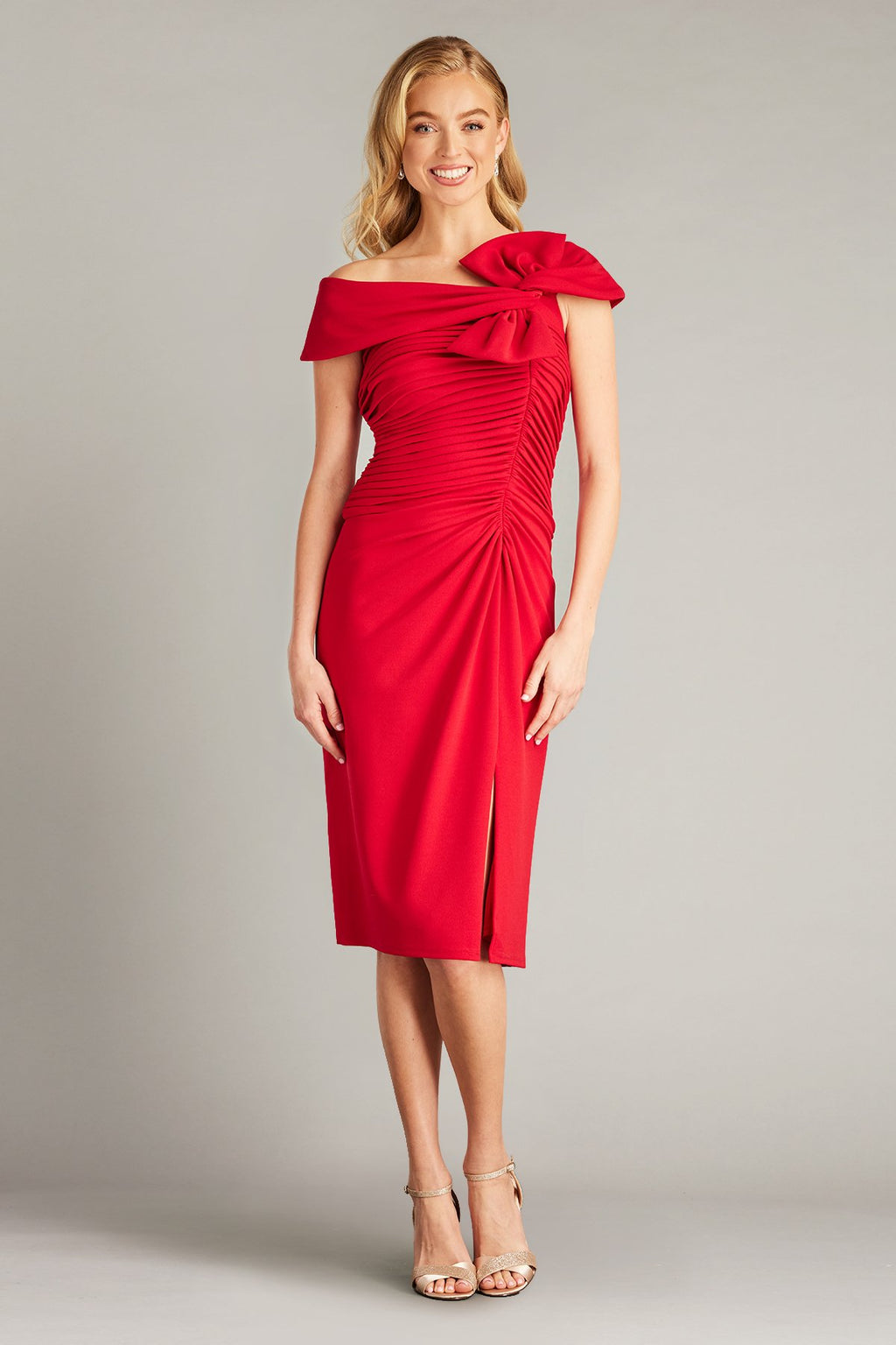 Darina Draped Bow Dress